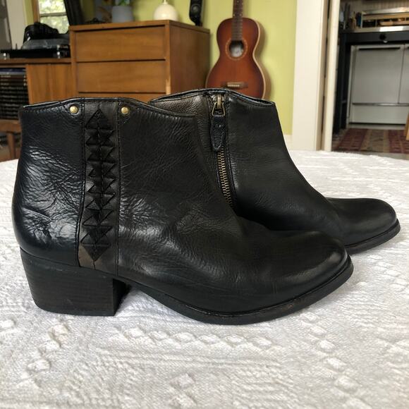 Clarks Maypearl Fawn Fashion Leather Ankle Boot Women’s Size 7 Western Moto Boho - Picture 5 of 15